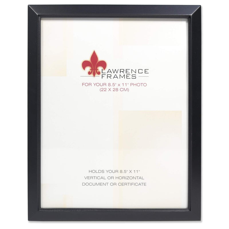 Lawrence Frames 8.5x11 Black Wood Certificate Estero Picture Frame - Image 2